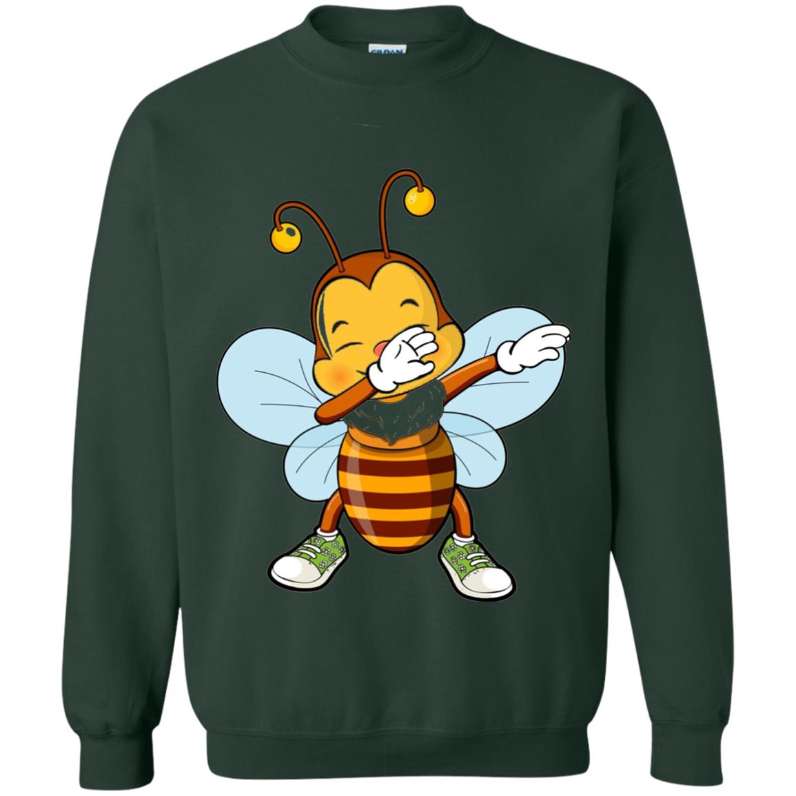 Dabbing Bee Dab Dancing Beekeeping Bee Lover T-shirt Forest Green