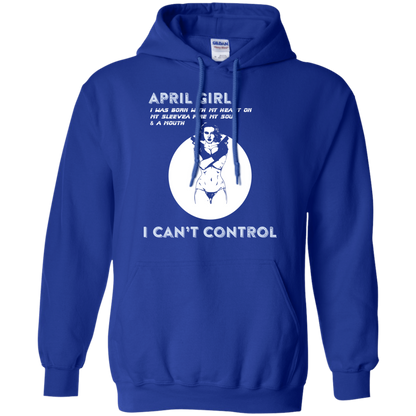 April Girl I Was Born With My Heart T-shirt Royal