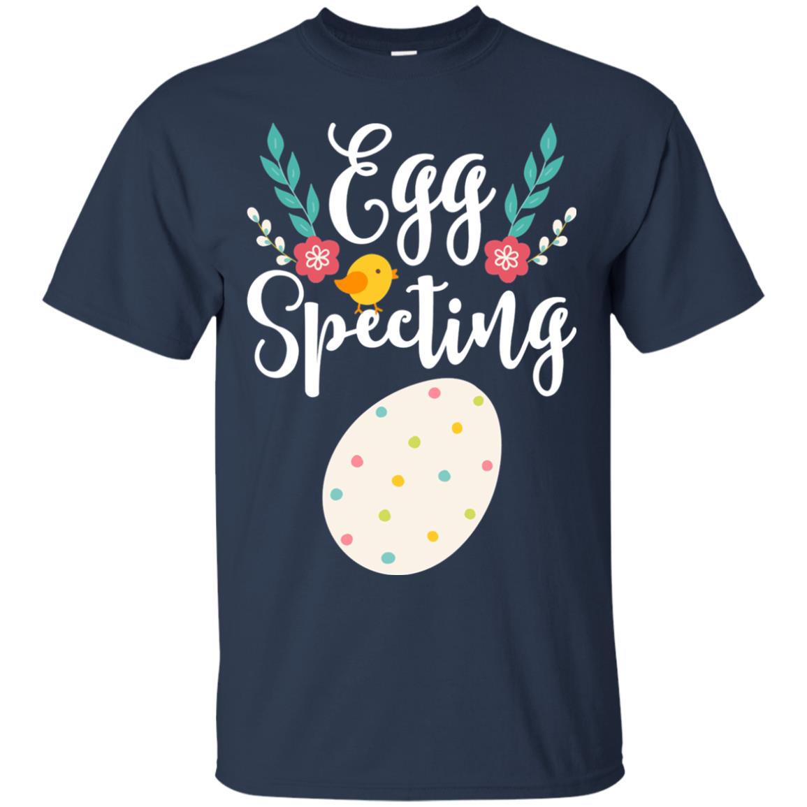 Egg Specting Announcement Pregnant Easter T-shirt Navy