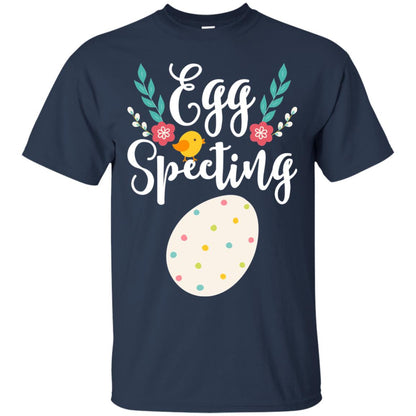 Egg Specting Announcement Pregnant Easter T-shirt Navy