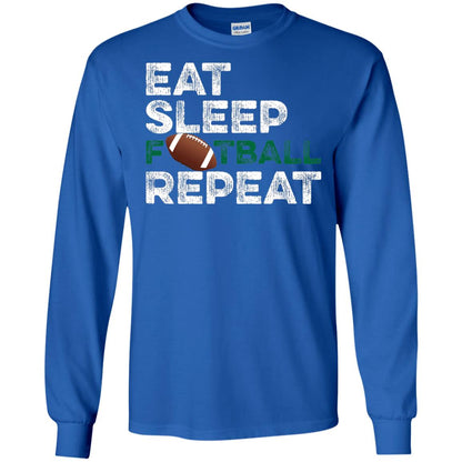 Eat Sleep Football Repeat Football Lover Shirt Royal