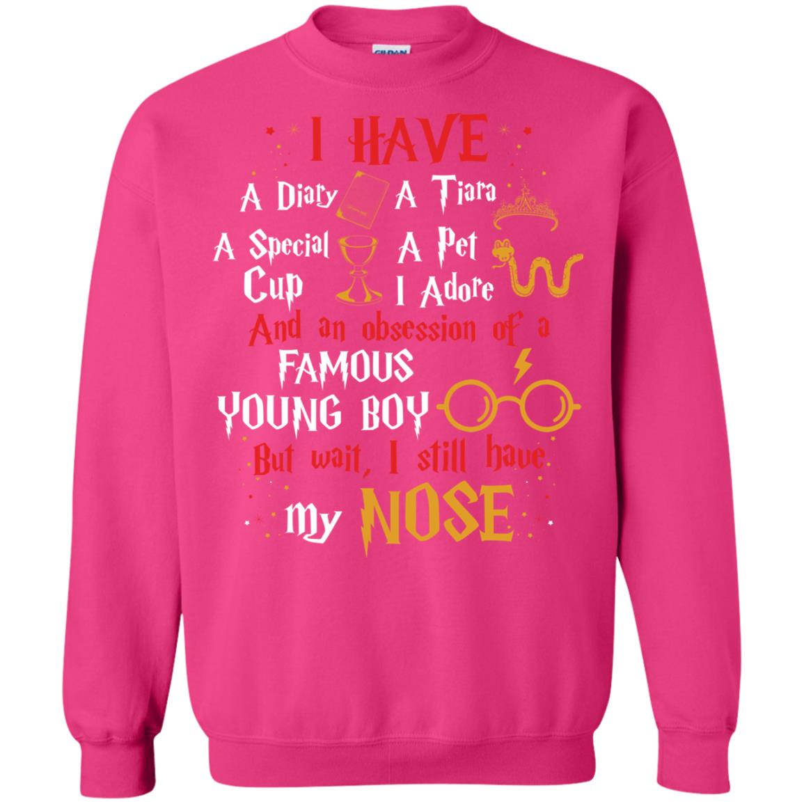 I Have A Diary, A Tiara, A Special Cup, A Pet I Adore And An Obsession Of A Famous Young Boy Harry Potter Fan T-shirt Heliconia