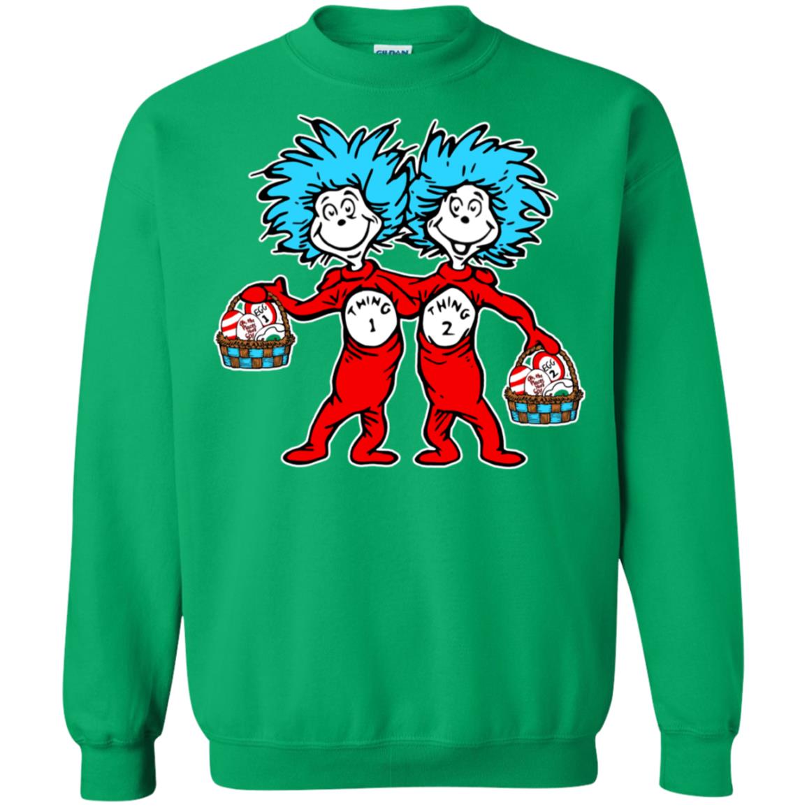 Dr. Seuss Thing 1 Thing 2 Easter Egg T-shirt Irish Green