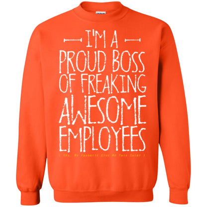 Boss T-shirt I'm A Proud Boss Of Freaking Awesome Employees Orange