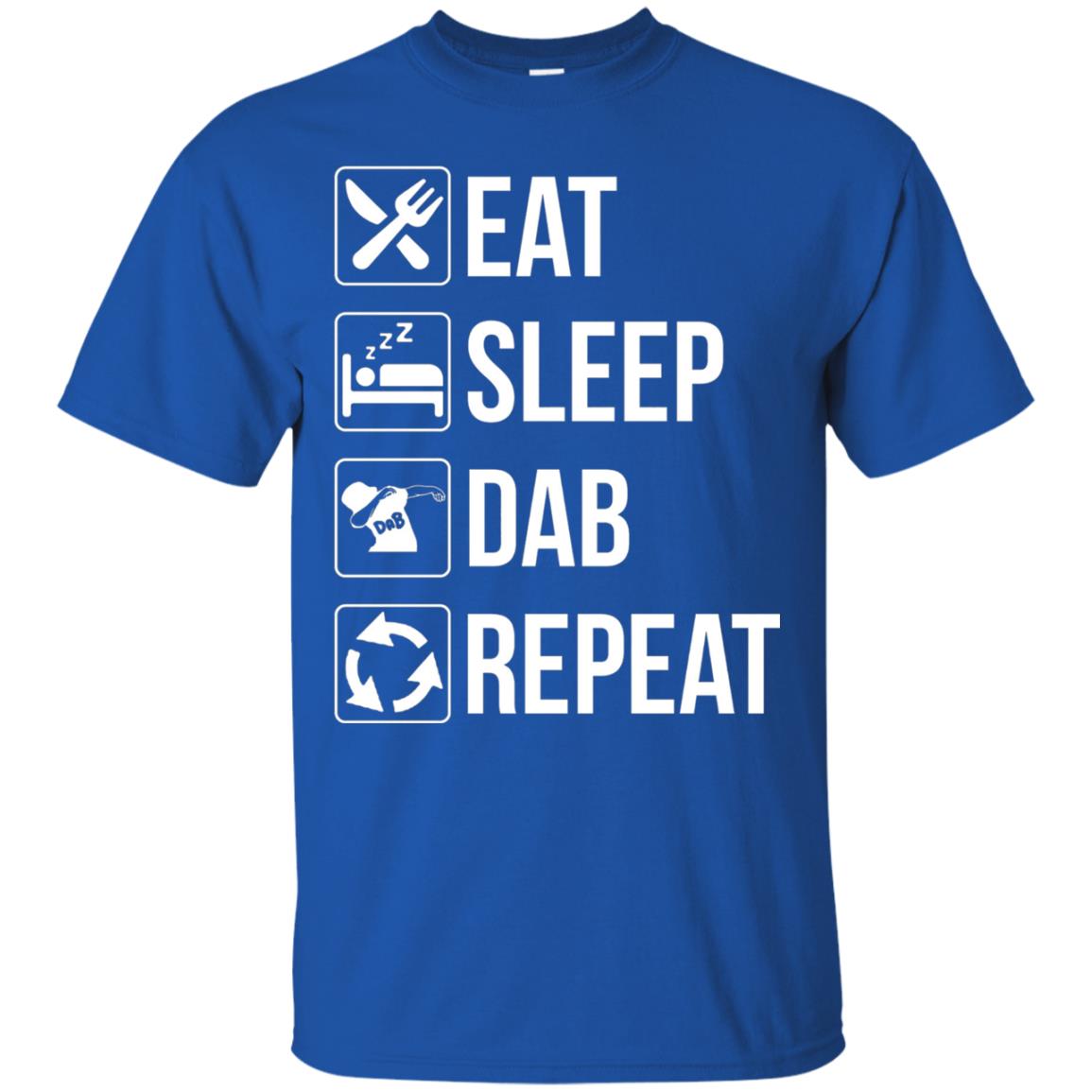 Funny Eat Sleep Dab Repeat T-shirt Royal