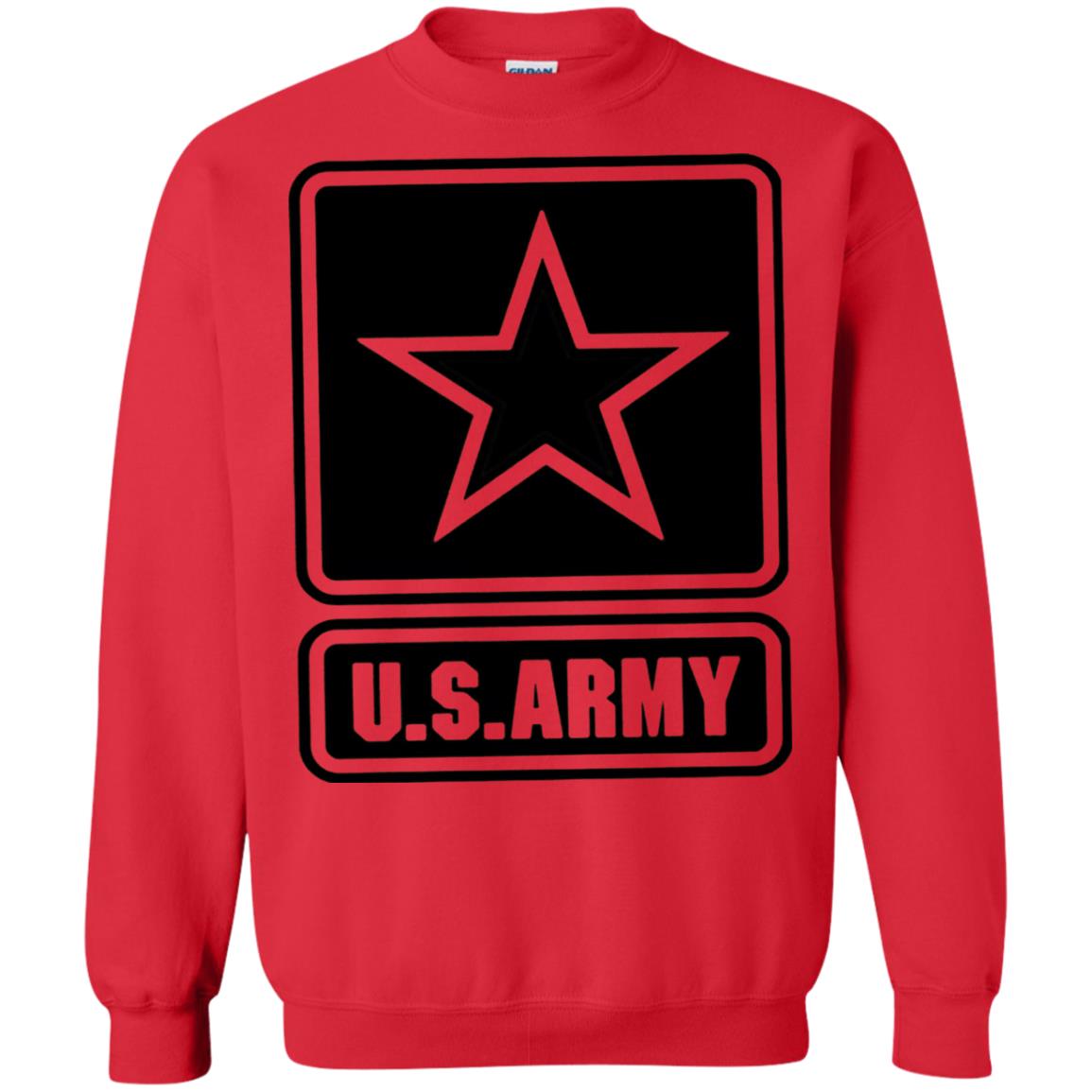 Us Army Black Logo United States Design T-shirt Red