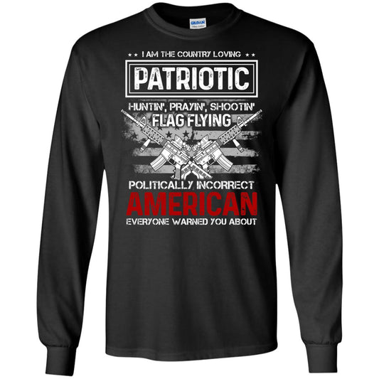 Politically Incorrect American Everyone Warned You About Military Shirt Black
