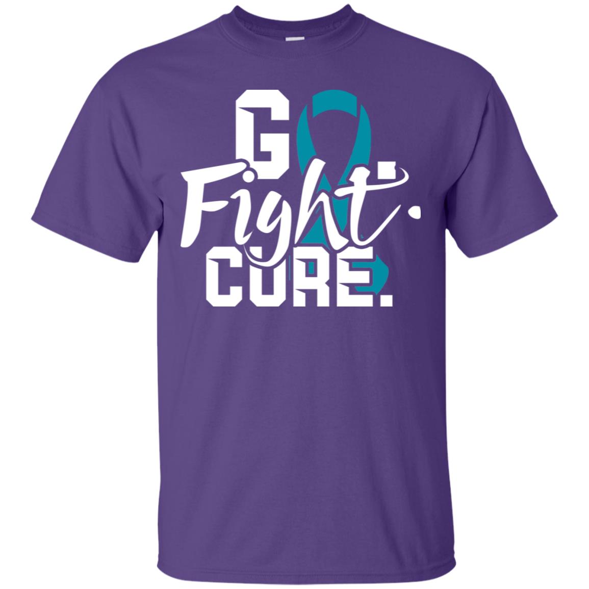 Prostate Awareness Go Fight Cure Blue Ribbon Stars Shirt Purple