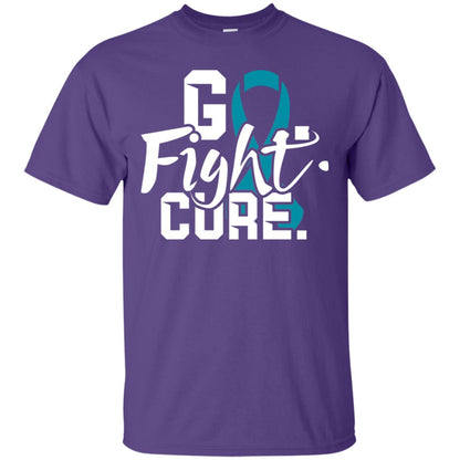 Prostate Awareness Go Fight Cure Blue Ribbon Stars Shirt Purple