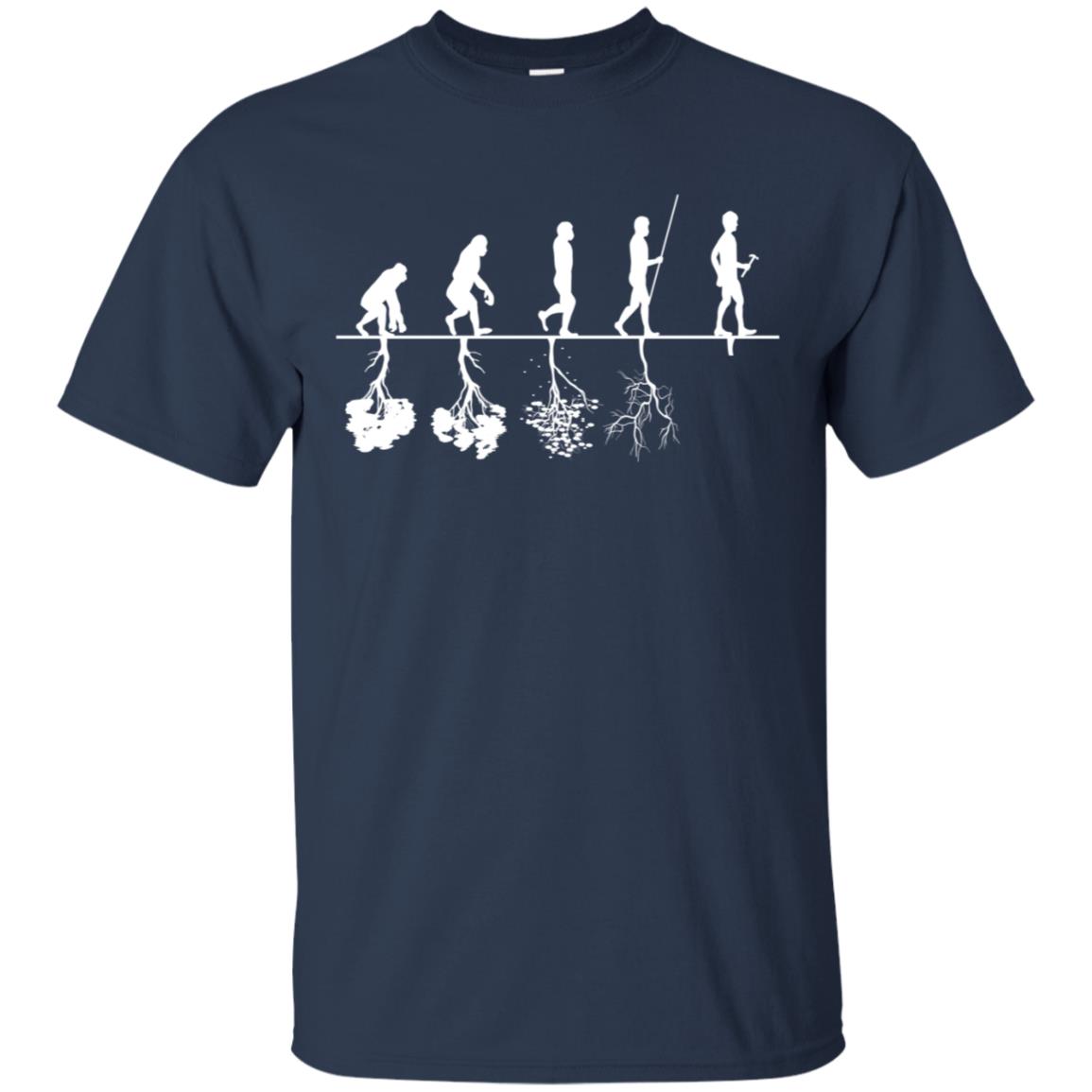Evolution Tree Of Human Life Thinking Save Environment Shirt Navy