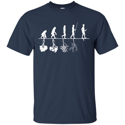 Evolution Tree Of Human Life Thinking Save Environment Shirt Navy