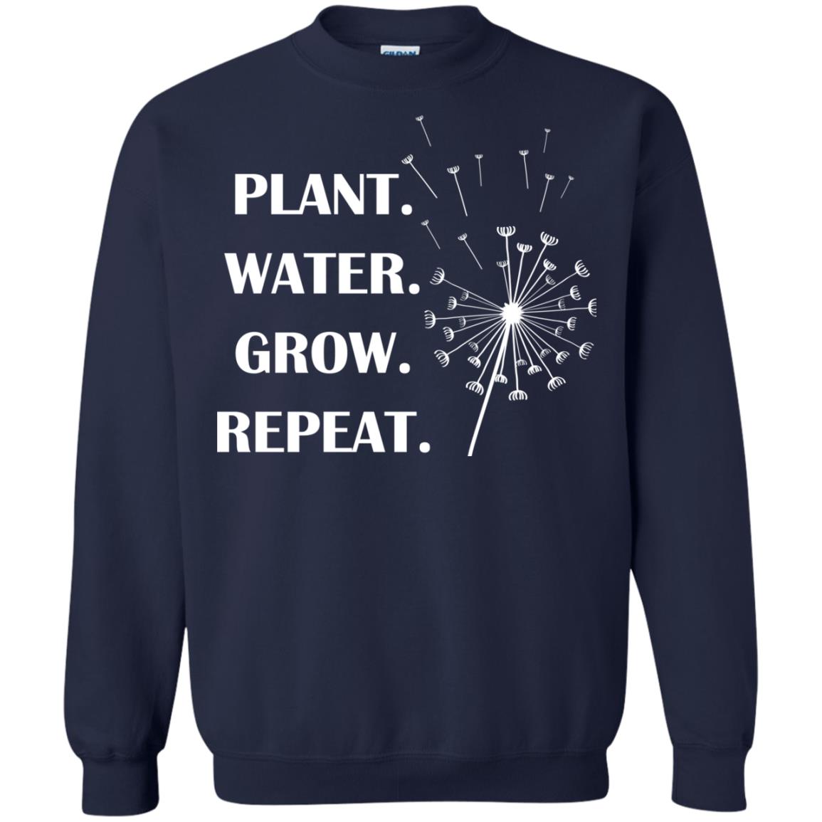 Plant Water Grow Repeat Gradener T-shirt Navy