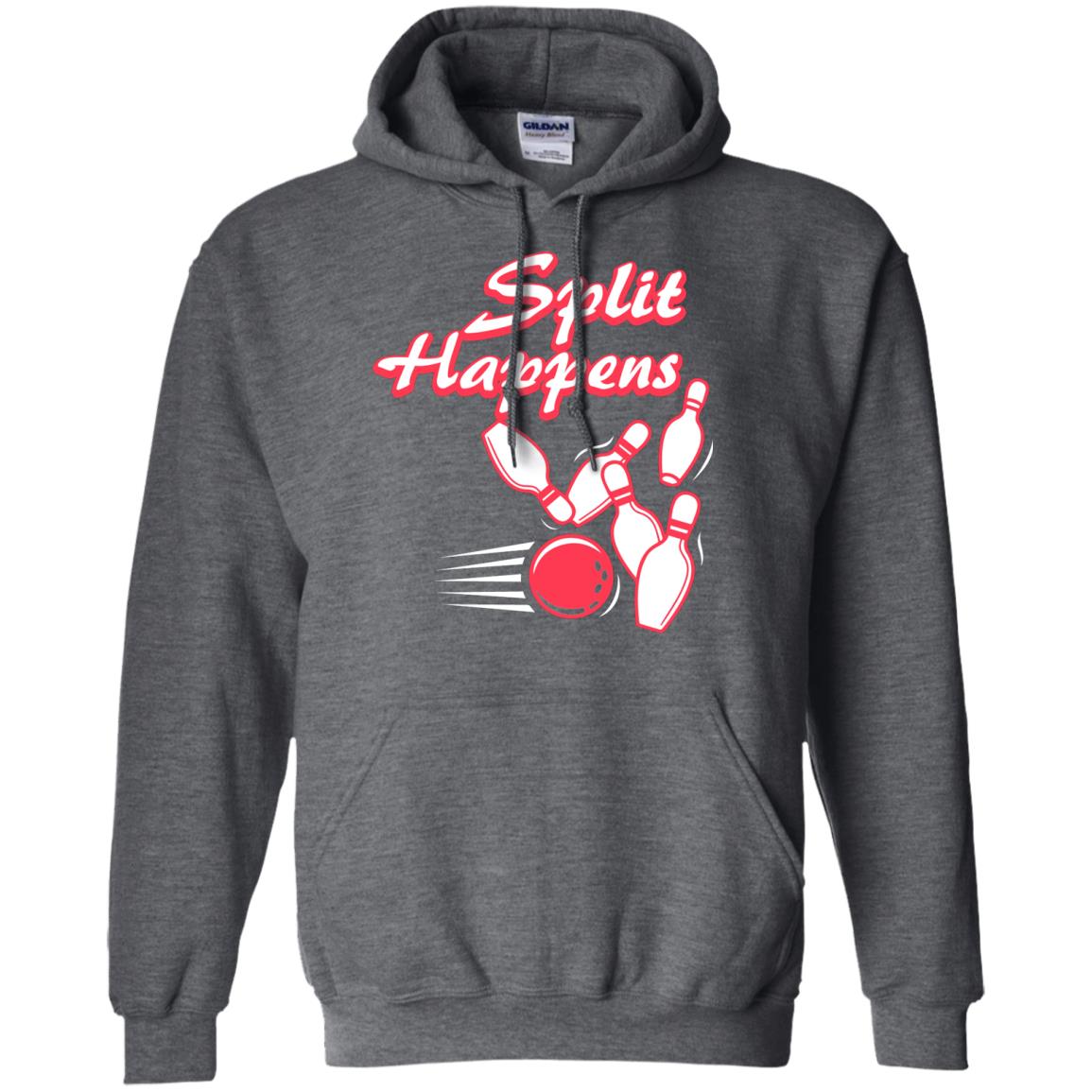 Bowling Lover T-shirt Split Happens Dark Heather
