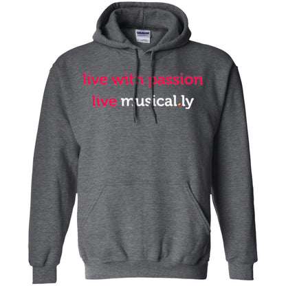 Music Lover T-shirt Live With Passion Live Musical.ly Dark Heather