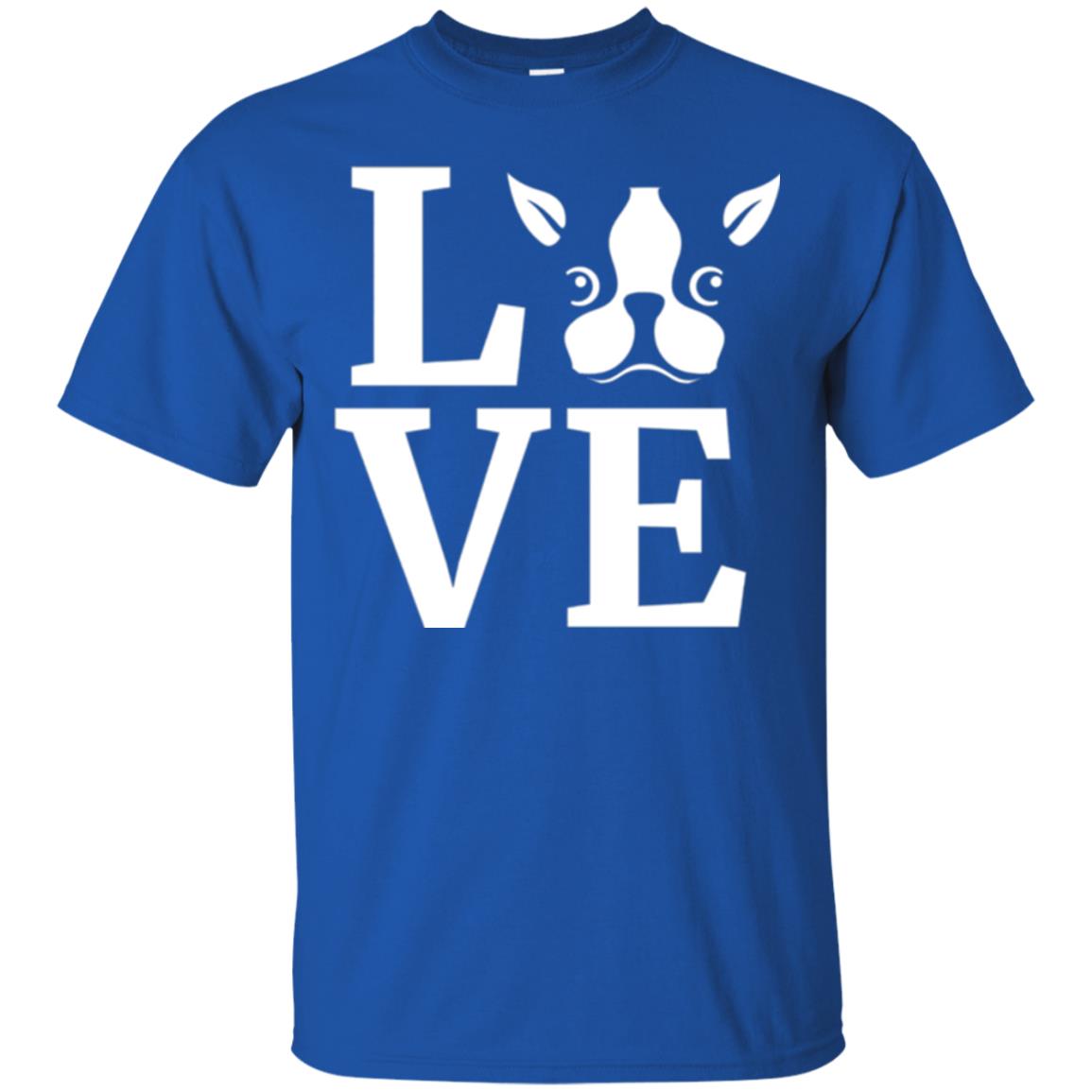 Dog Lovers T-shirt I Love My Boston Terrier Royal