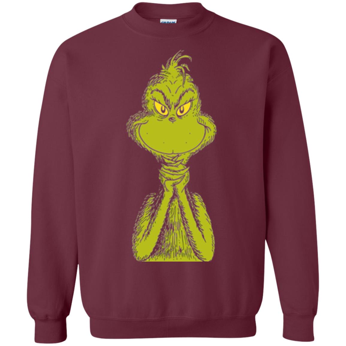 Dr. Seuss Classic Sly Grinch T-shirt Maroon