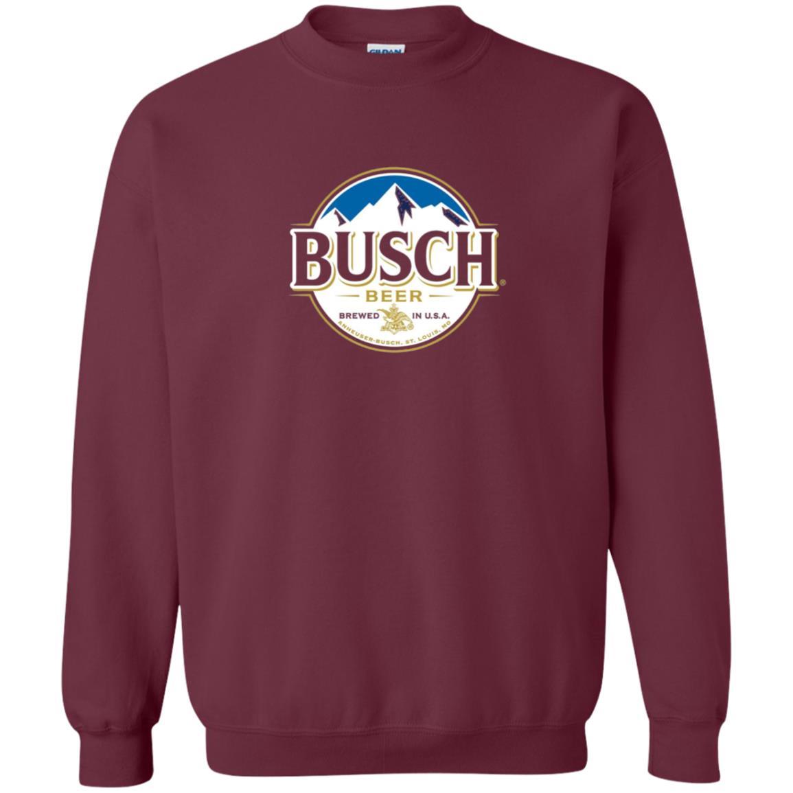 Beer Lovers T-shirt Busch Beer Maroon