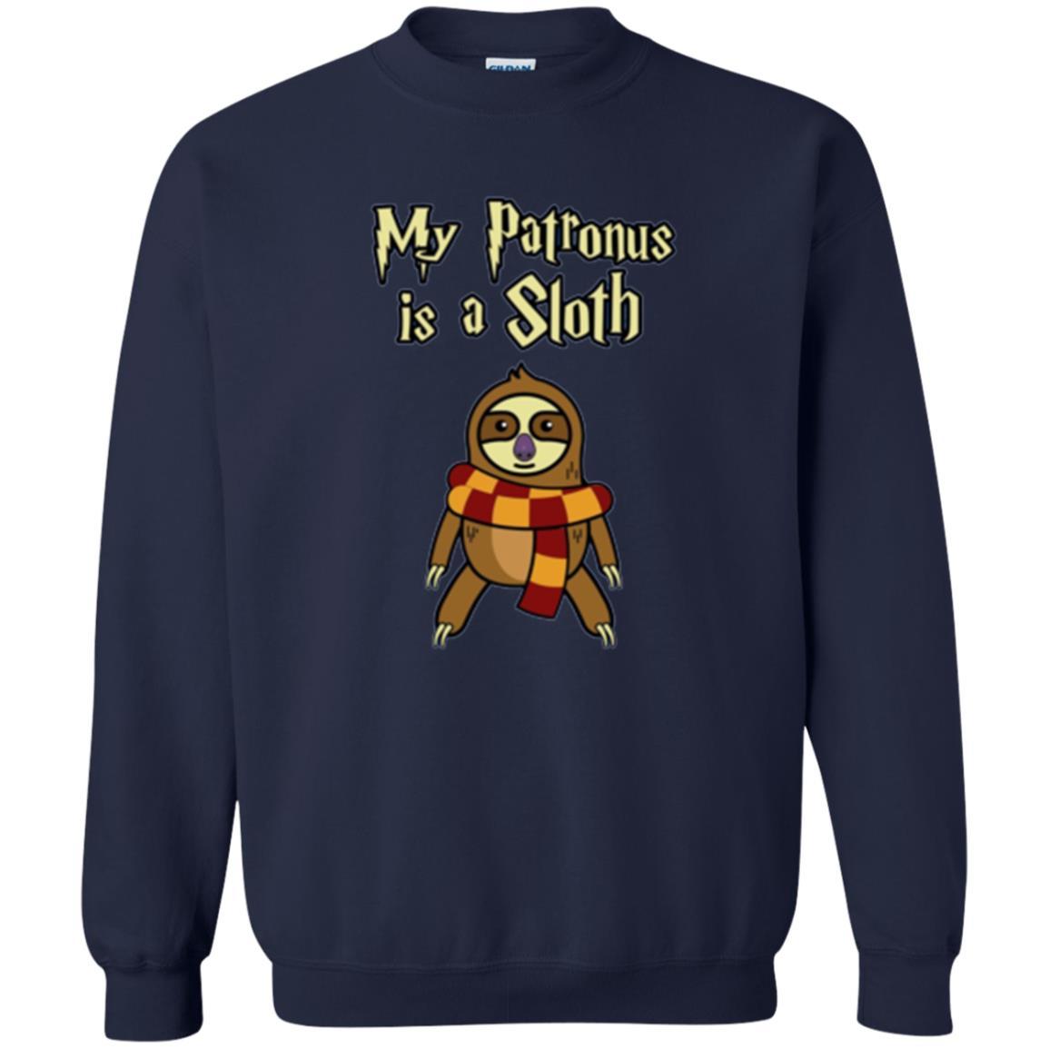 Christmas T-shirt My Patronus Is A Sloth T-shirt Navy