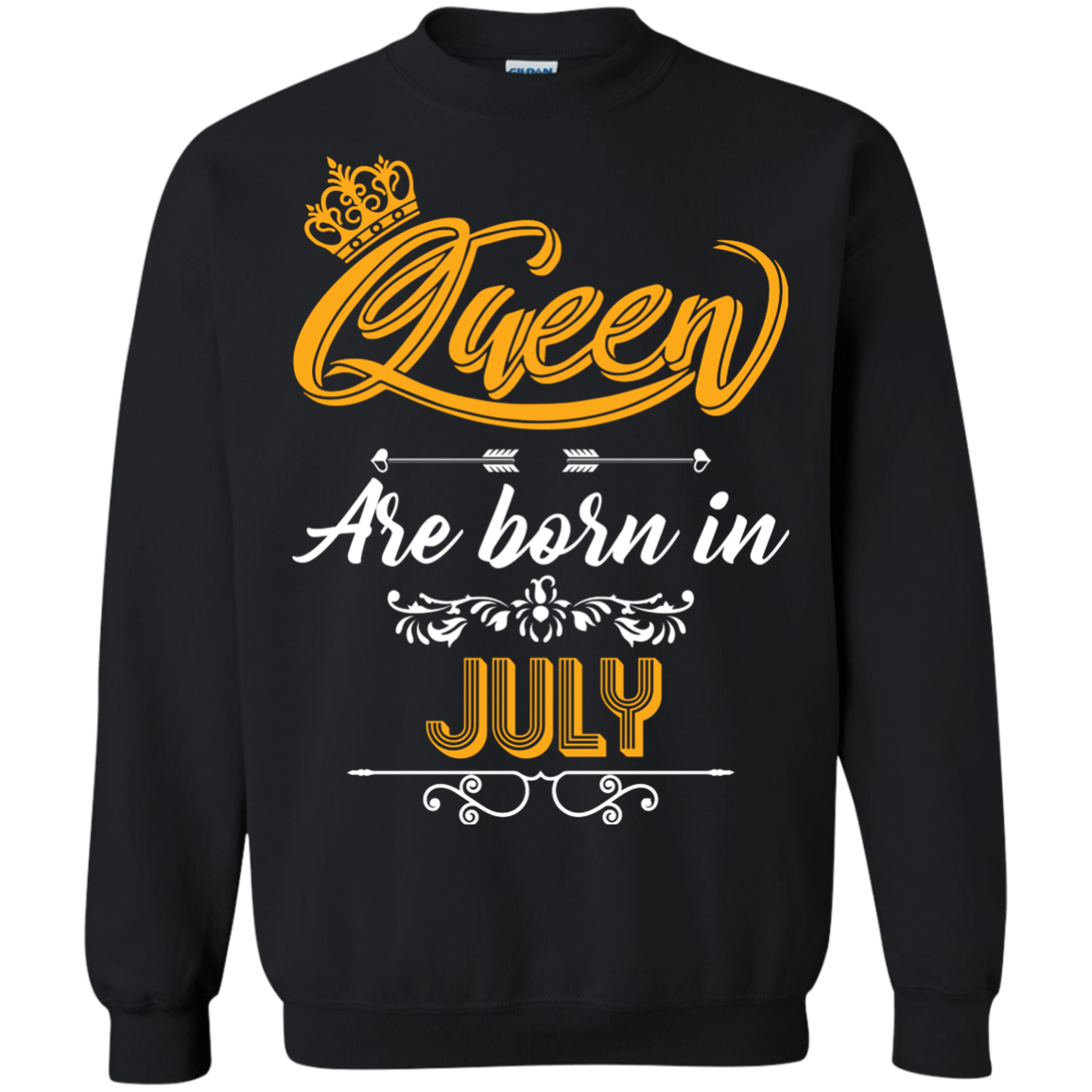 Brithday T-Shirt Queen Are Born In July Black