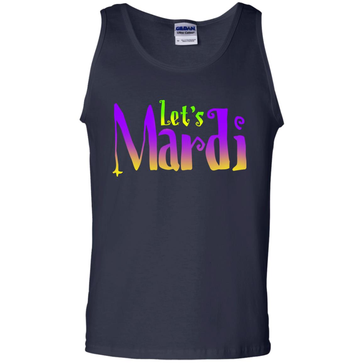 Mardi Gras T-shirt Let's Mardi Navy