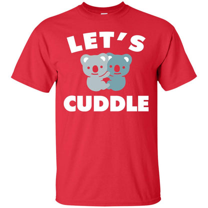 Let_s Cuddle Novelty T-shirt Red