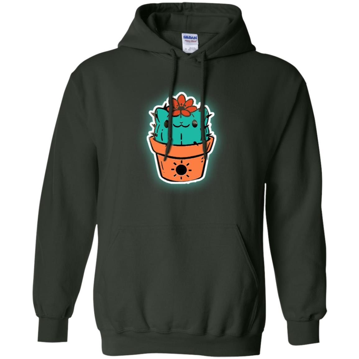 Cat Lover T-shirt Cactus Dog Catcus Forest Green
