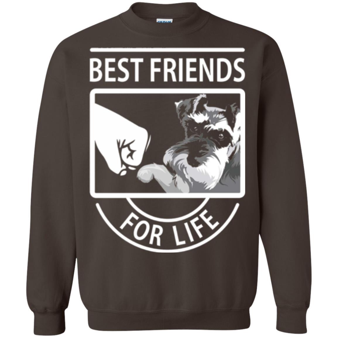 Schnauzer Lover T-shirt Best Friends For Life Dark Chocolate