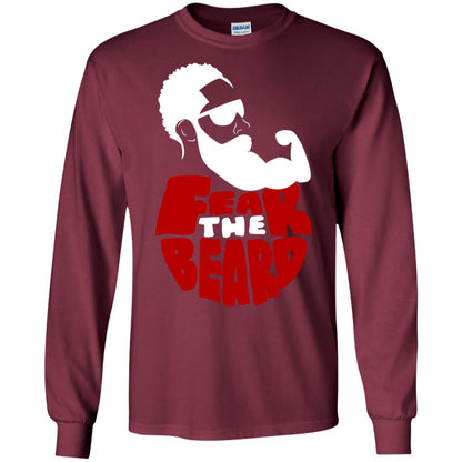 Fear The Beard No Shave November Gift Shirt For Mens Maroon
