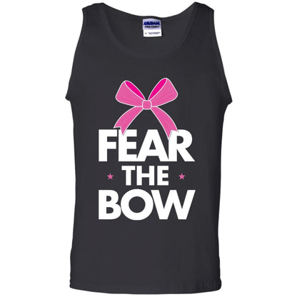 Fear The Bow Big Pink Bow Cheerleader Apparel Shirt Black