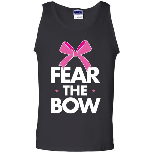 Fear The Bow Big Pink Bow Cheerleader Apparel Shirt Black