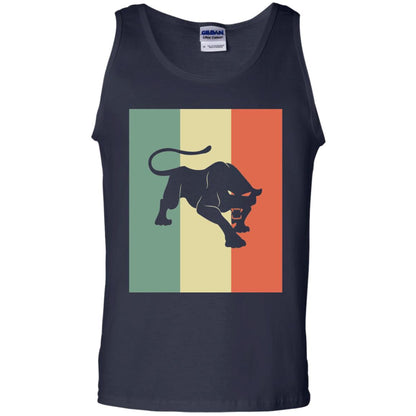 Black Panther Silhouette Gift Shirt Retro Vintage Classic Tee Navy
