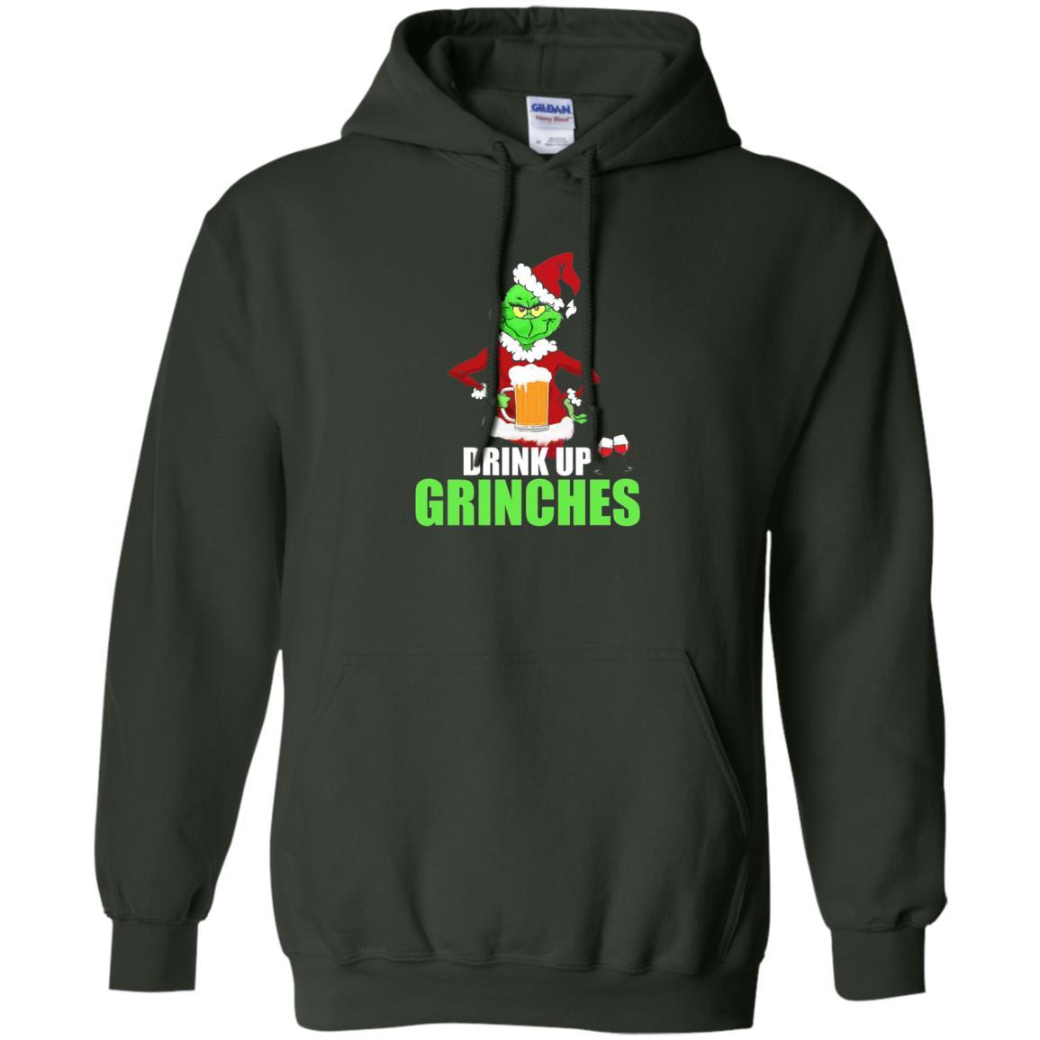 Christmas T-shirt Drink Up Grinches Forest Green