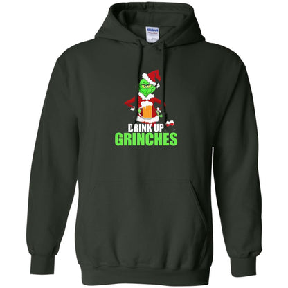 Christmas T-shirt Drink Up Grinches Forest Green