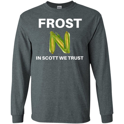 Frost Scott We Trust Nebraska Football Coach T-shirt Dark Heather