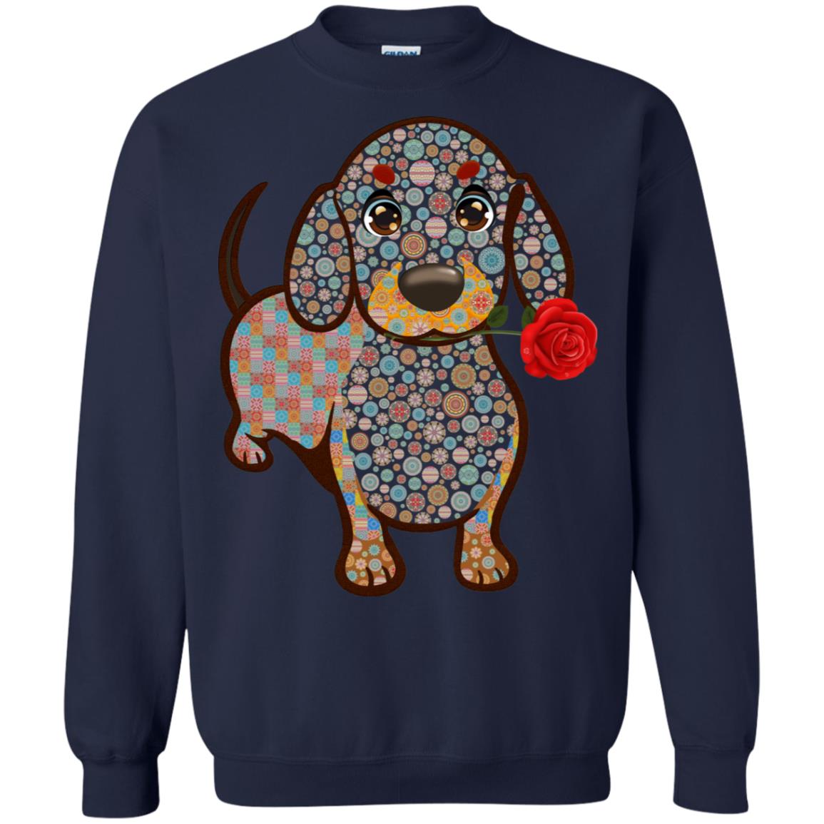 Dachshund Quilts Idea Gift Shirt For Mens Womens Navy