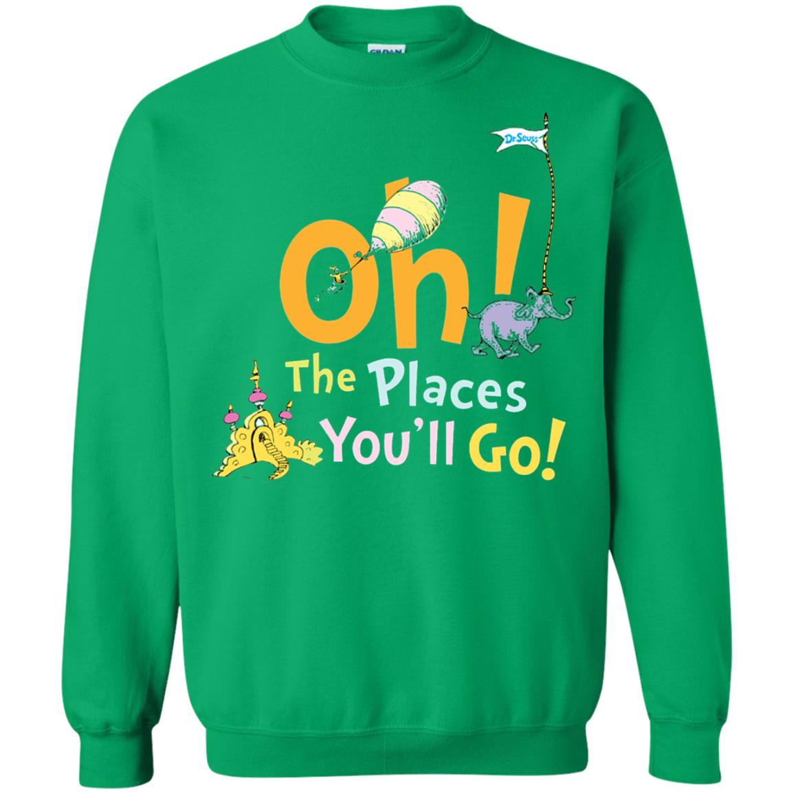 Read Across America Day T-shirt Dr. Seuss Oh The Places You_ll Go Irish Green