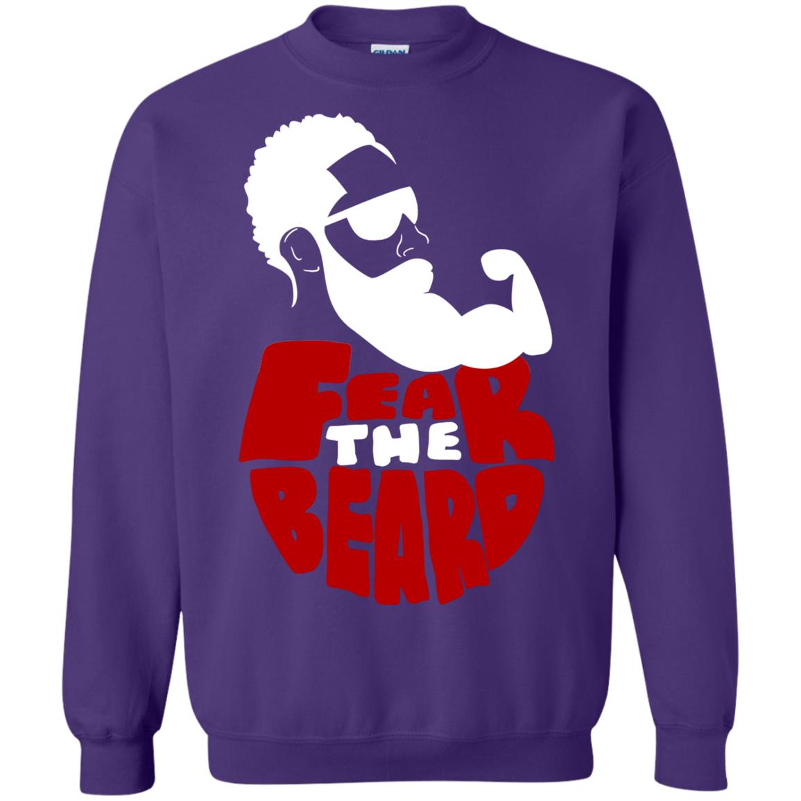 Fear The Beard No Shave November Gift Shirt For Mens Purple