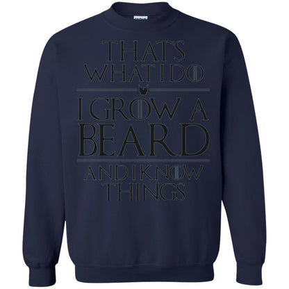 Beard T-shirt That_s What I Do I Grow A Beard And I Know Things Navy