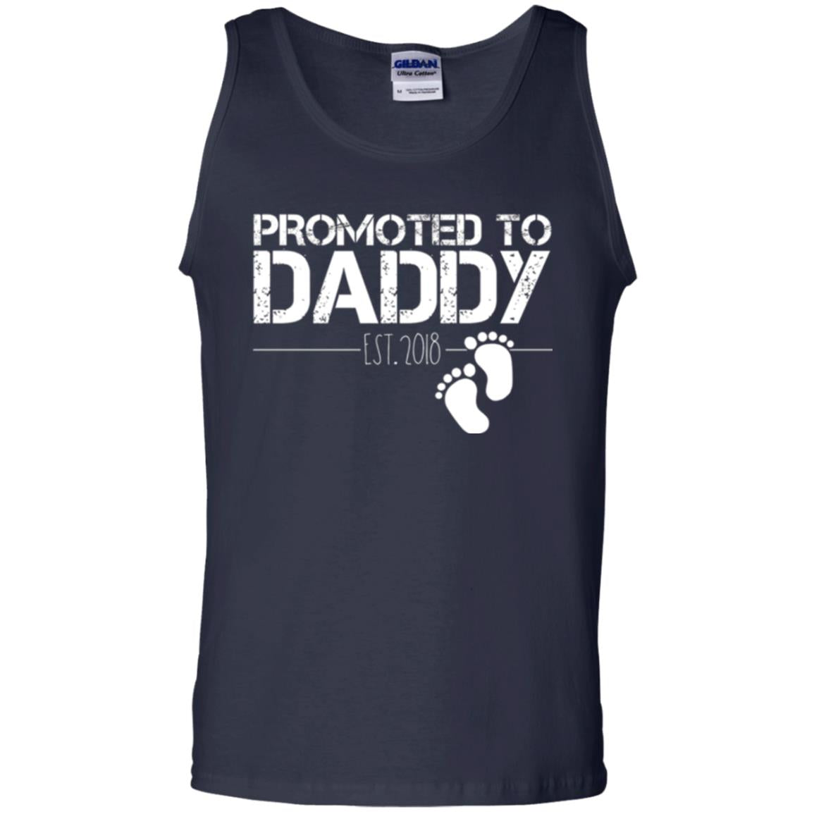 Daddy T-shirt Promoted To Daddy Est 2018 Navy