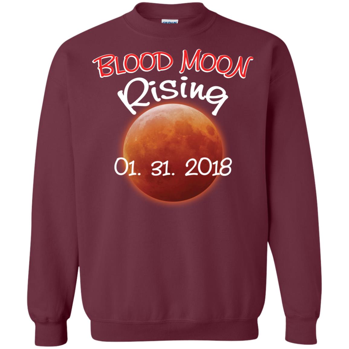 Blood Moon T-shirt Rising 01.31.2018 Maroon
