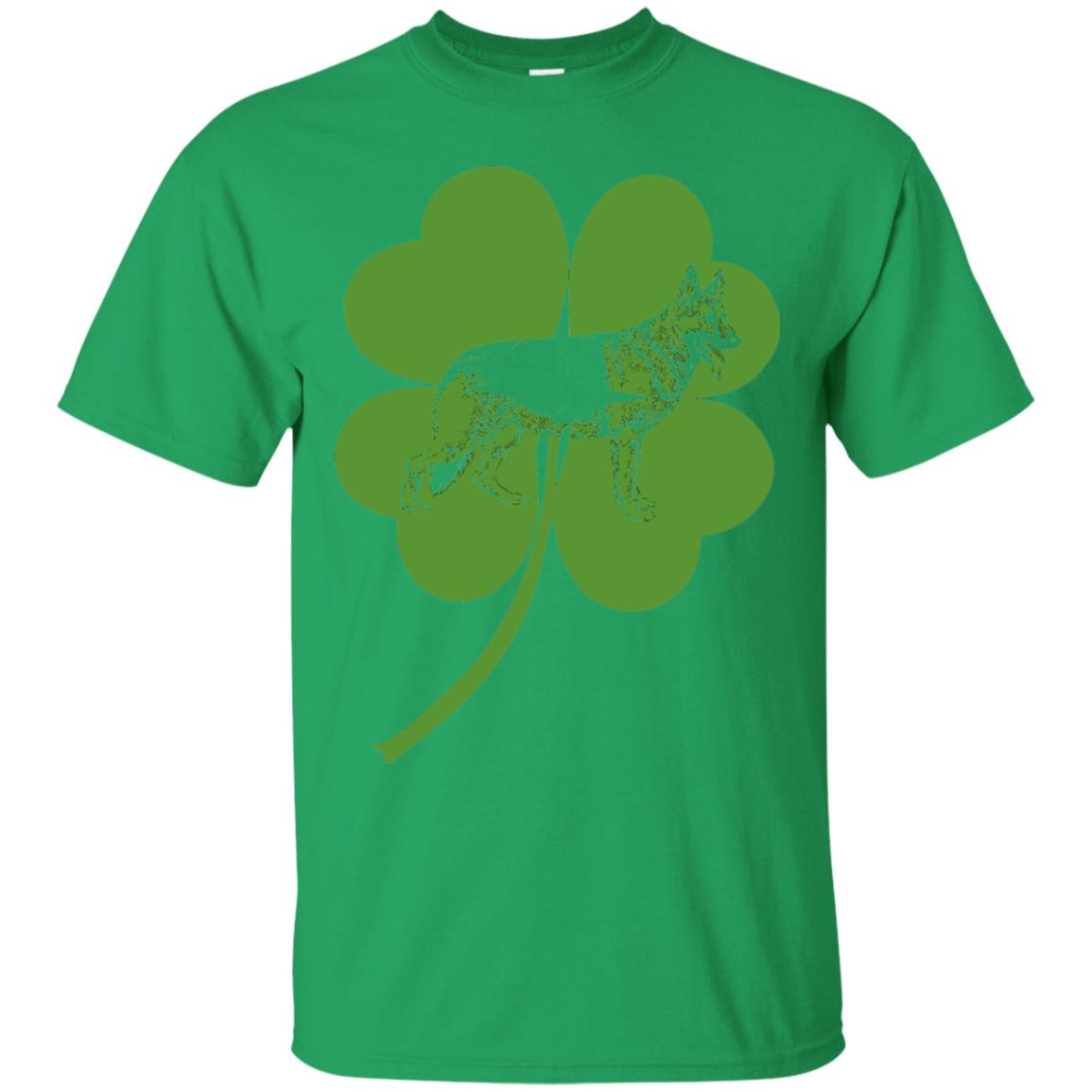 German Shepherd Saint Patrick_s Day T-shirt Irish Green