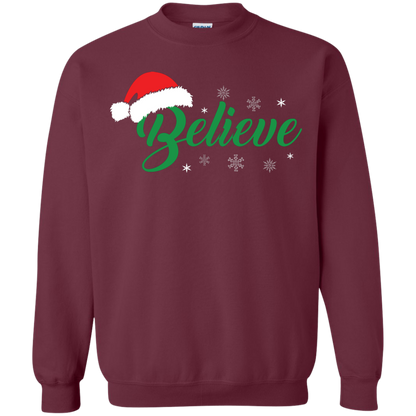 Christmas T-Shirt Believe In Santa Maroon