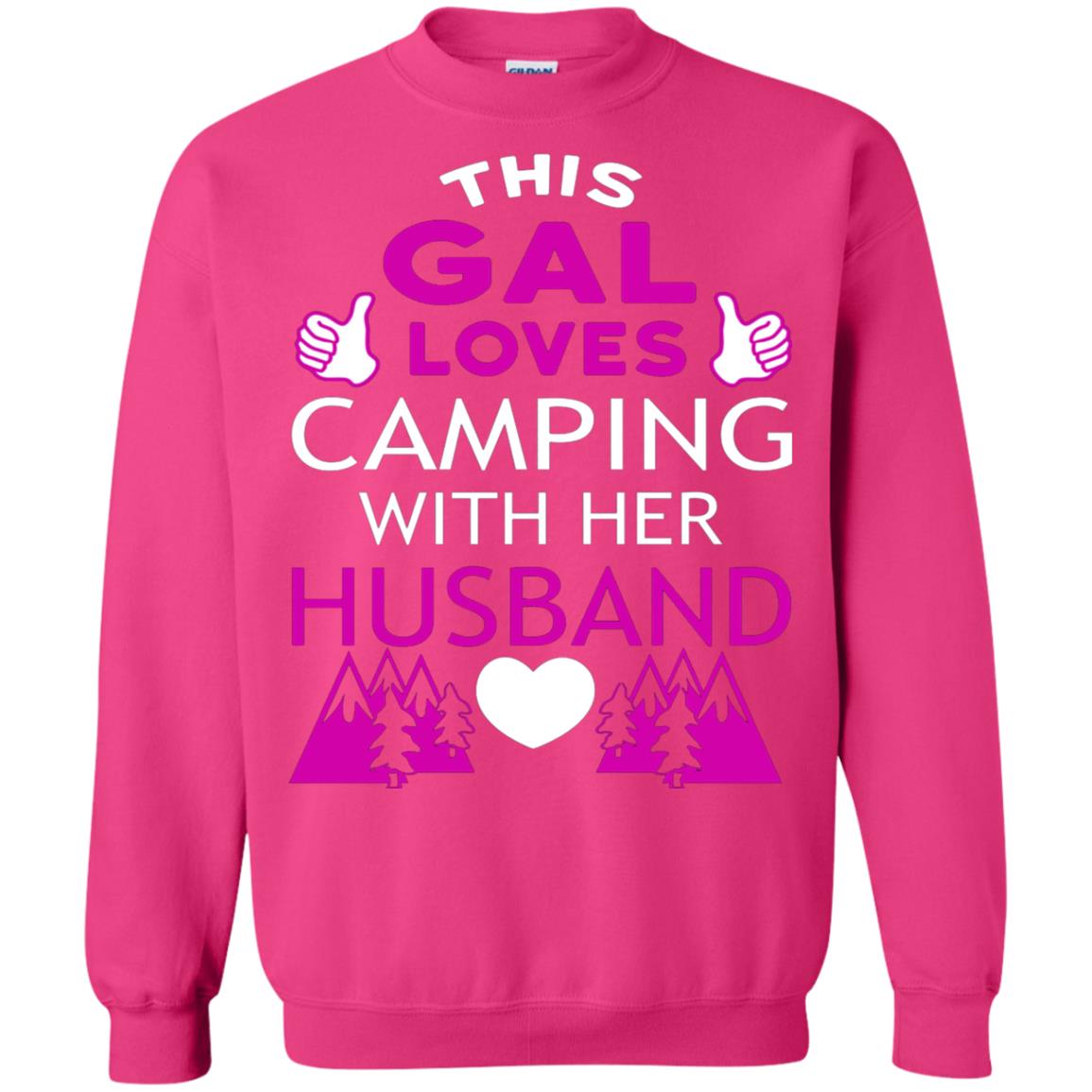 This Gal Loves Camping With Her Husband Wife Shirt Heliconia