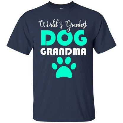 World_s Greatest Dog Grandma Cool Shirt For Mama Love Dogs Navy