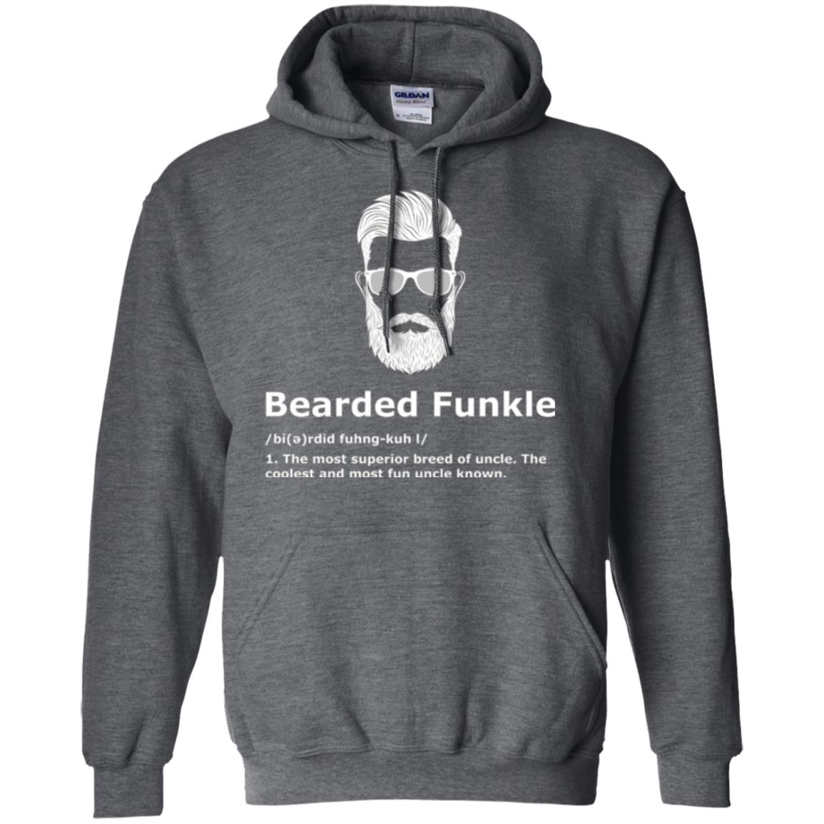 Funny Uncle T-shirt Bearded Funkle Dark Heather