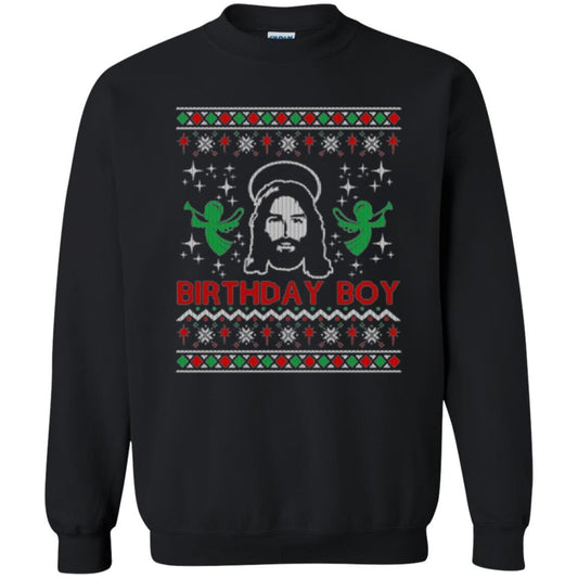 Christmas T-shirt Jesus Birthday Boy Ugly Christmas Sweater Black