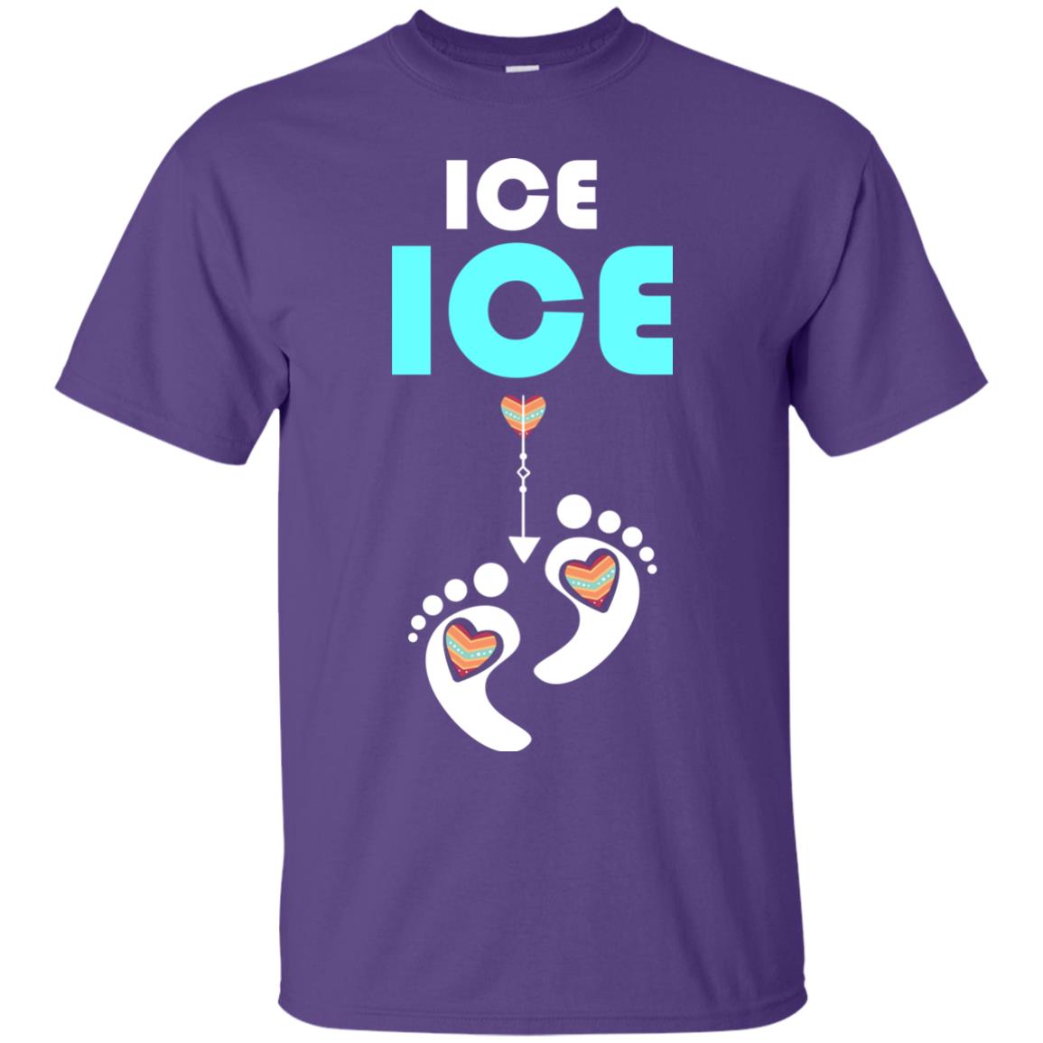 Ice Ice Funny Pregnancy Announcement T-shirt Purple