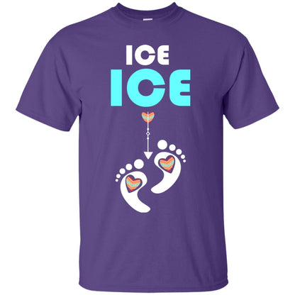 Ice Ice Funny Pregnancy Announcement T-shirt Purple