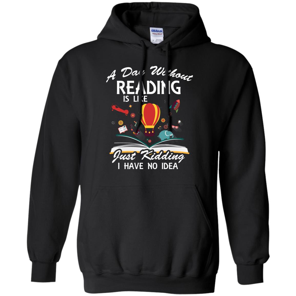 A Day Without Reading Is Like Bookworm T-shirt Black