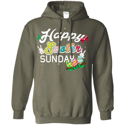 Christian T-shirt Happy Easter Sunday Military Green